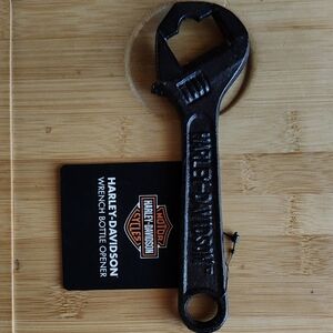 Harley-Davidson Black Metal Wrench Bottle Opener